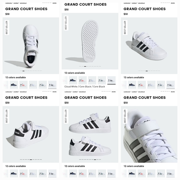 adidas Other - KIDS' & BIG KIDS ADIDAS SHOES GRAND COURT 2.0 ELK, sizes: 11.5, 12